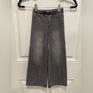 H&M Girls Wide Denim-Look Pants Size 6